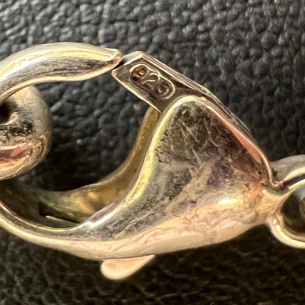 Tiffany & Co. Paloma Picasso Twist Link X 925 & 18KT Gold Necklace 19” B9 - Picture 4 of 4